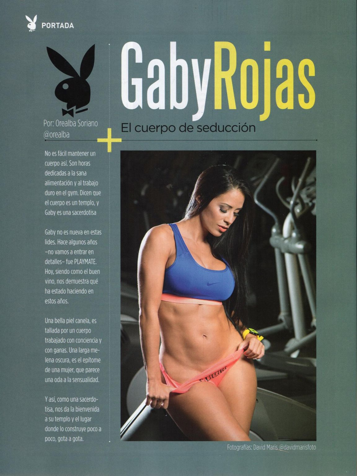 Gaby Rojas (@Gabrielarojas86) posó desnuda en el Gym para Playboy Venezuela  Abril 2015 (+Fotos) | Rumberos