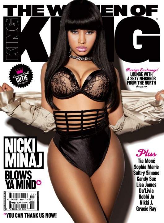 Foto: Nicky Minaj posando para la revista King