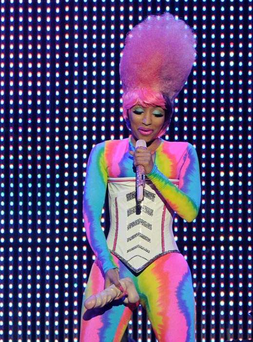 Minaj subió al escenario en la fiesta posterior a su concierto en The Factory al oeste de Hollywood.