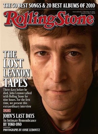 En esta carátula de la revista Rolling Stone, el ex Beatle John Lennon es mostrado en un ejemplar del 23 de diciembre del 2010. Rolling Stone publicó la última entrevista a John Lennon con motivo del 30mo aniversario de su muerte. Rolling Stone / Foto AP