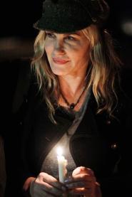 La actriz Daryl Hannah el 12 de enero del 2011 en Arcadia, California, durante una ceremonia a favor de la protección del medio ambiente. (Foto AP/Matt Sayles, File)