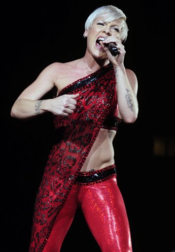 Pink ofrece un concierto en Zurich el 2 de diciembre del 2009. (AP Foto/Keystone/Walter Bieri, Archivo)